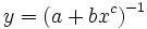 y=\left( a+bx^c\right) ^{-1}