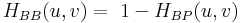 H_{BB}(u,v)=\ 1-H_{BP}(u,v)