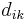 d_{ik}\ 
