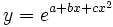 y=e^{a+bx+cx^2}