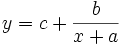 y=c+\frac b{x+a}