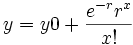 y=y0+\frac{e^{-r}r^x}{x!}