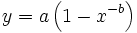 y=a\left( 1-x^{-b}\right)