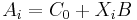 A_i=C_0+X_iB\ 