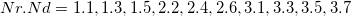 Nr.Nd=1.1,1.3,1.5,2.2,2.4,2.6,3.1,3.3,3.5,3.7