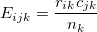 E_{ijk} = \frac{r_{ik}c_{jk}}{n_k}
