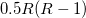 0.5R(R-1)