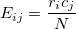 E_{ij} = \frac{r_i c_j}{N}