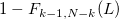 1-F_{k-1,N-k}(L)