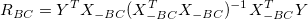 R_{BC} = Y^T X_{-BC}(X_{-BC}^T X_{-BC})^{-1}X_{-BC}^T Y