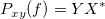  P_{xy}(f)=YX^{*}\,\!