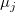 \mu_j\ 