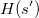 H(s')