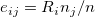 e_{ij}=R_in_j/n\,\!