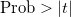 \text{Prob}>|t|