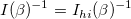 I(\beta )^{-1}=I_{hi}(\beta )^{-1}\,\!