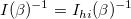 I(\beta )^{-1}=I_{hi}(\beta )^{-1}\,\!