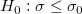 H_0:\sigma \le \sigma_0\!