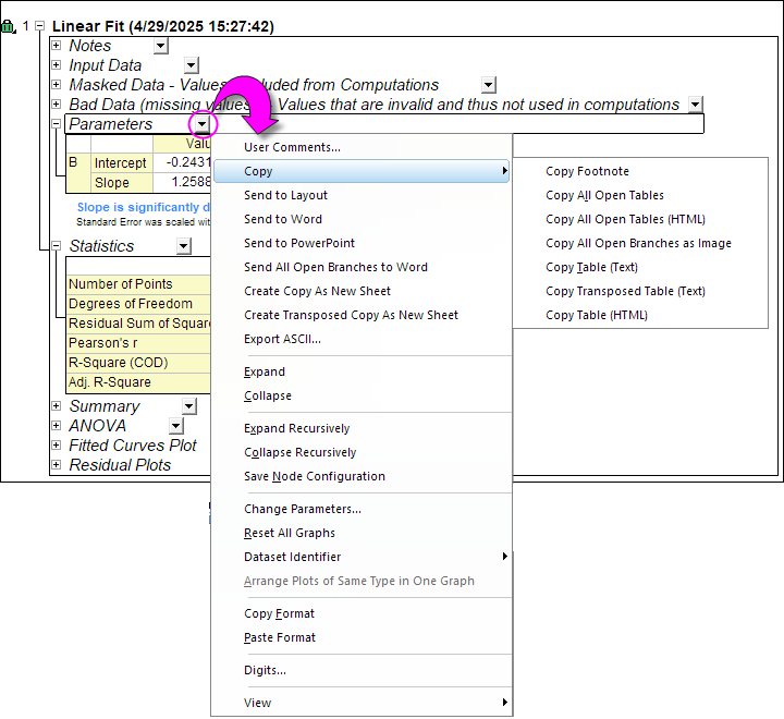 Analysis Report Sheets and Worksheet Columns Menu.png
