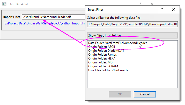 DC connect multiple files importFilter.png