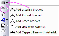 Button Add asterisk bracket Dropdown.png