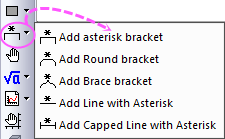 Button Add asterisk bracket Dropdown.png