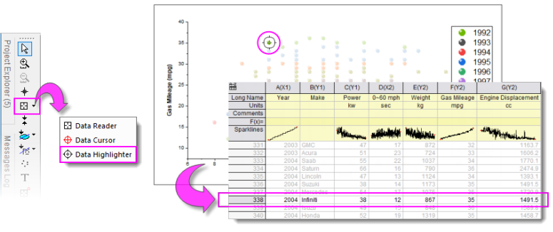 Tools toolbar split button data highlighter.png