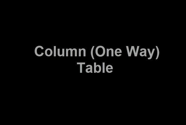 Column One Way Table Ex.gif