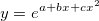 y=e^{a+bx+cx^2}