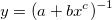 y=\left( a+bx^c\right) ^{-1}