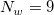 N_w= 9\,\!