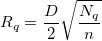 R_q=\frac D2\sqrt{\frac{N_q}n}