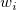  w_i\,\!