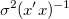 \sigma^2 (x^{\prime }x)^{-1}