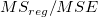 MS_{reg} / MSE MS_{reg} / MSE