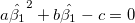 a\hat{\beta_1}^2+b\hat{\beta_1}-c=0 a\hat{\beta_1}^2+b\hat{\beta_1}-c=0