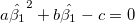 a\hat{\beta_1}^2+b\hat{\beta_1}-c=0