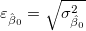\varepsilon _{\hat \beta _0}=\sqrt{\sigma^2_{\hat \beta _0}}