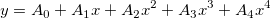 y = A_0+A_1x+A_2x^2+A_3x^3+A_4x^4