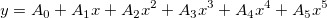y = A_0+A_1x+A_2x^2+A_3x^3+A_4x^4+A_5x^5