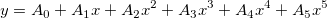 y = A_0+A_1x+A_2x^2+A_3x^3+A_4x^4+A_5x^5