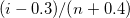 (i-0.3)/(n+0.4)