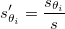 s_{\theta _i}^{\prime }=\frac{s_{\theta _i}}s\,\!