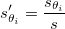 s_{\theta _i}^{\prime }=\frac{s_{\theta _i}}s\,\!