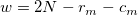 w=2N-r_m-c_m
