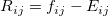R_{ij} = f_{ij} - E_{ij}