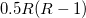 0.5R(R-1)