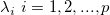 \lambda_i \ i=1, 2, ..., p