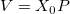 V=X_0P\ 