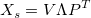 X_s=V\Lambda P^T\ 
